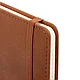 Блокнот А5, 148x218 мм, BRAUBERG "Optimal", под кожу, 80 листов, резинка, держатель для ручки, клетка Коричневый, фото 5