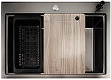 Кухонная мойка Stellar S7050NB-A (нано черный, c доской), фото 2