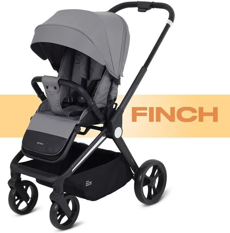 Коляска прогулочная «книга» MOWbaby Finch MB105 (серый)