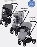 Коляска прогулочная «книга» MOWbaby Finch MB105 (серый), фото 10