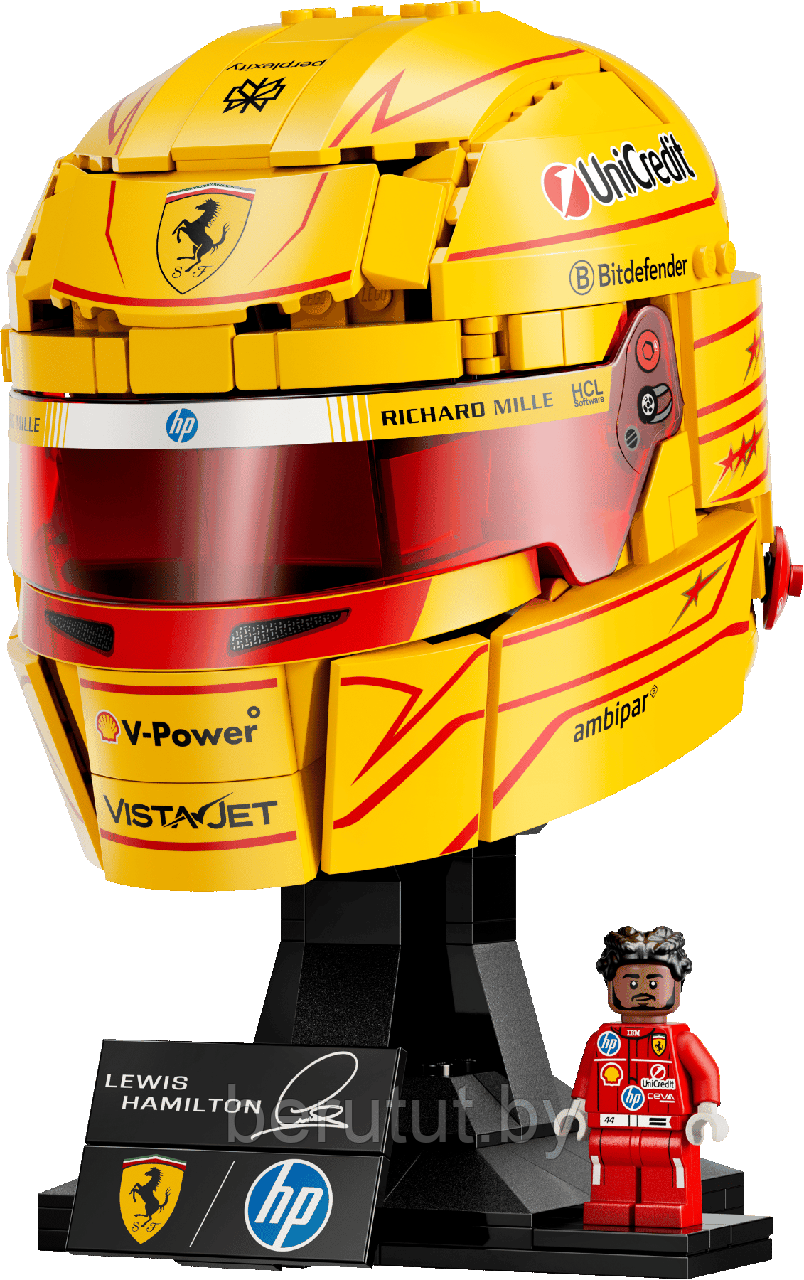 Конструктор Editions Модель шлема Льюиса Хэмилтона — Scuderia Ferrari HP 884 детали аналог Lego