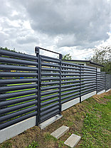 Штакетник металлический Европланка 110мм Матовый RAL 7024/7024 ПЭ 0.45мм, фото 2