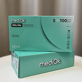 Перчатки MediOK размер S (зеленые), 100 шт