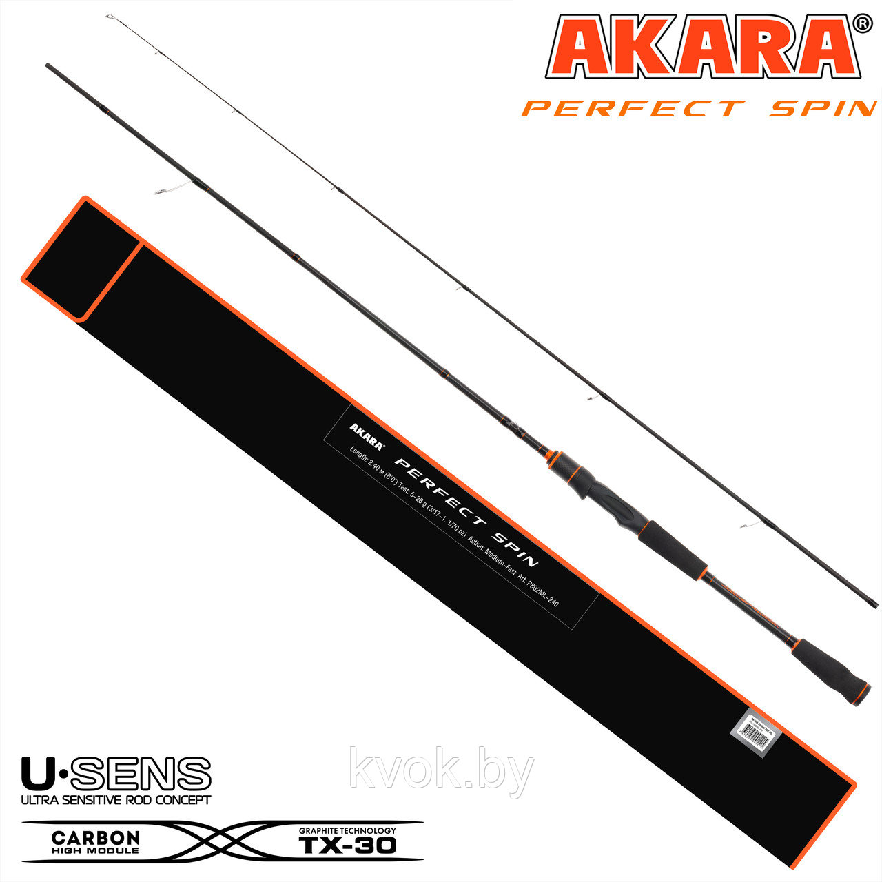 Спиннинг AKARA Perfect Spin 2.40 м. тест: 5-28 гр. (TX-30), фото 1