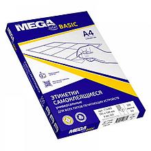 Этикетки самоклеящиеся ProMEGA Label BASIC, 100л, 4шт, 105х148мм, белые