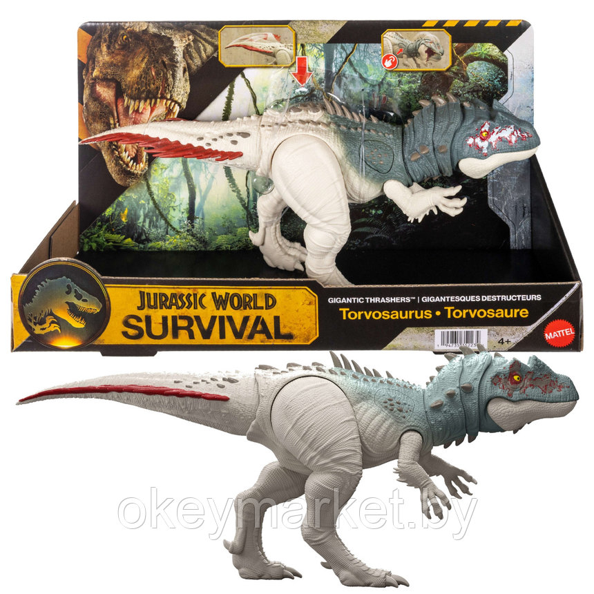 Фигурка Mattel Jurassic World Survival: Торвозавр (Gigantic Thrashers) JKL88, фото 2