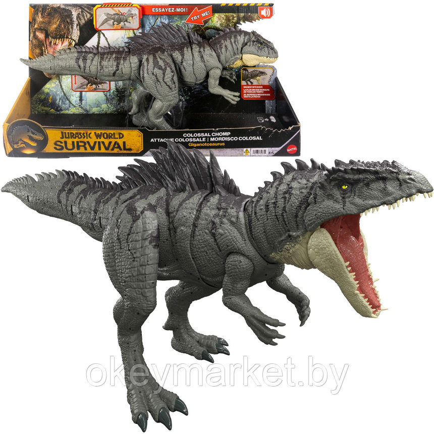 Фигурка Mattel Jurassic World Survival: Гиганотозавр Colossal Chomp JKG93, фото 2