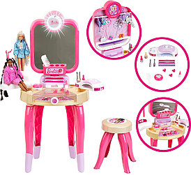 Детский туалетный столик Barbie Beauty Studio с лампой для ногтей и аксессуарами Theo Klein, арт. 5721