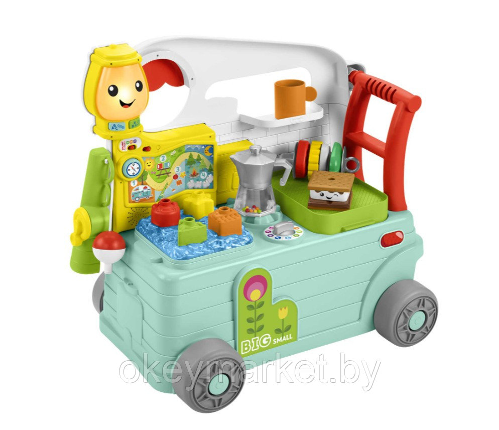 Каталка-ходунки Fisher-Price Фургончик 3-в-1, HCK82, фото 2