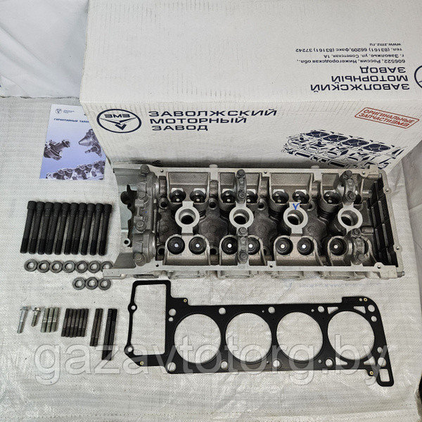 Головка блока УАЗ 40904, ГАЗ 40524, 40525 дв. (Евро-3, с 02.11) трёхопорная, КОМПЛЕКТ ЗМЗ 40624.3906562-12