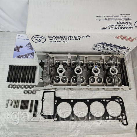 Головка блока УАЗ 40904, ГАЗ 40524, 40525 дв. (Евро-3, с 02.11) трёхопорная, КОМПЛЕКТ ЗМЗ 40624.3906562-12, фото 2