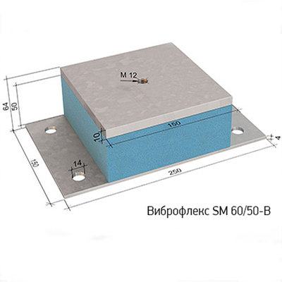 Виброизоляционные опоры Виброфлекс SM. Тип B