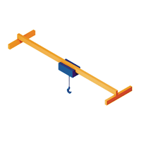 Кран электрический однобалочный опорный