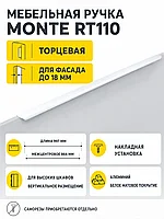 Мебельная ручка MONTE RT110W.1/000/1000