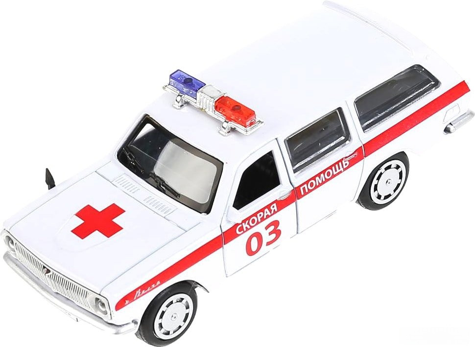 Игрушечный транспорт Технопарк Газ 2402 Волга. Скорая 2402-12AMB-WH