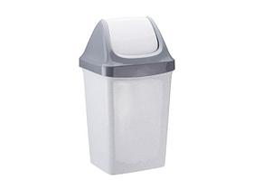 Контейнер для мусора СВИНГ 15л (мраморный) IDEA