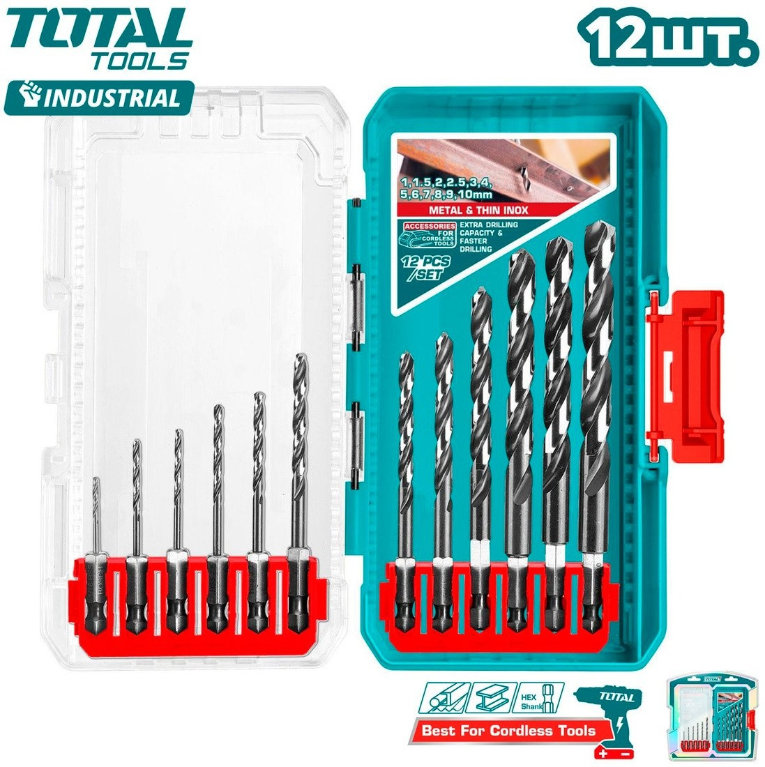Набор сверл Total TACSDL11206