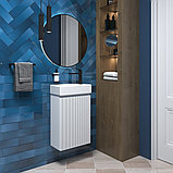 Wellsee Тумба под умывальник 2 в 1 WC Area 221801001 (тумба/матовый белый, раковина/глянцевый белый, без, фото 7