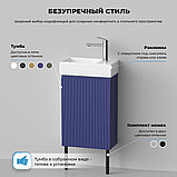 Wellsee Тумба под умывальник 3 в 1 WC Area 221804006 (тумба/матовый синий, раковина/глянцевый белый,, фото 8