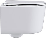 Унитаз подвесной Roxen Simple Compact в комплекте с инсталляцией StounFix Slim 6 в 1 966614 (кнопка: бежевый), фото 4