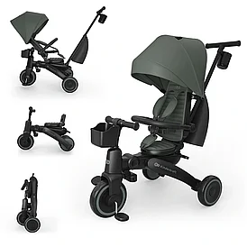 Детский трехколесный велосипед Kinderkraft Jazz 3 | зеленый