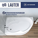 Ванна Lauter Geneva 170x105 2103170L (с каркасом и сифоном 21Y31001 матовый черный), фото 3