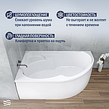 Ванна Lauter Geneva 170x105 2103170L (с каркасом и сифоном 21Y31001 матовый черный), фото 4