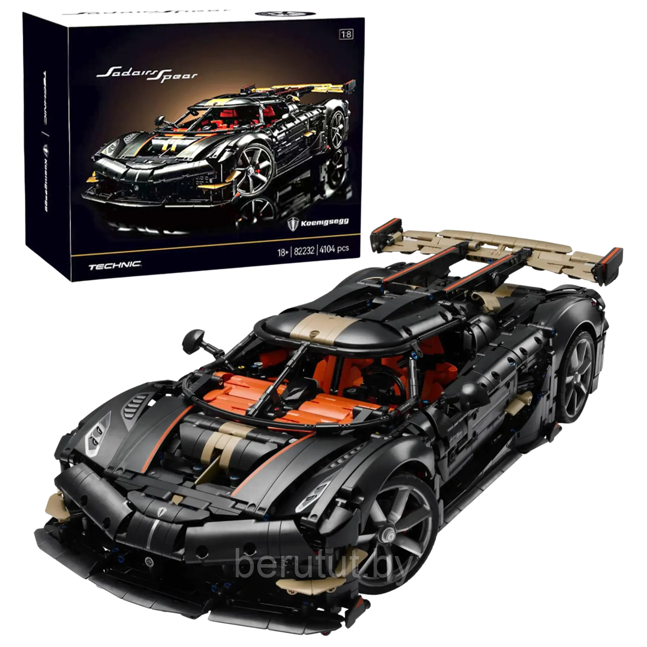 Конструктор гоночная машина  Koenigsegg Sadair's Spear Megacar Копье Садаира 4104 деталей аналог лего