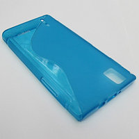 Чехол-накладка для Huawei Ascend P2 (силикон) синий