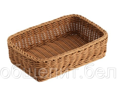 Корзина для хлеба прямоуг. 18*12*6 см. коричневая полиротанг MGpro