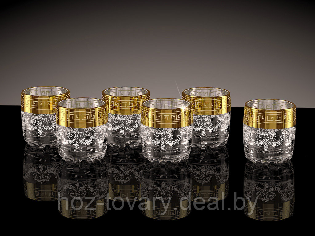 Набор стаканов для виски Сильвана 6 штук рисунок Барокко - фото 1 - id-p25651540