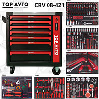Инструментальная тележка 7 полок с инструментом Top Avto CRV08-421
