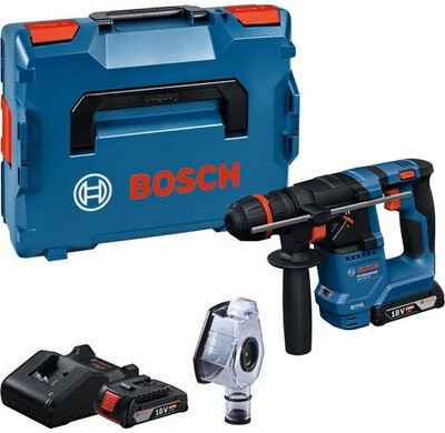 Bosch GBH 18V-18 X Professional 0611927181 (с 2-мя АКБ, кейс, с переходником на евровилку)