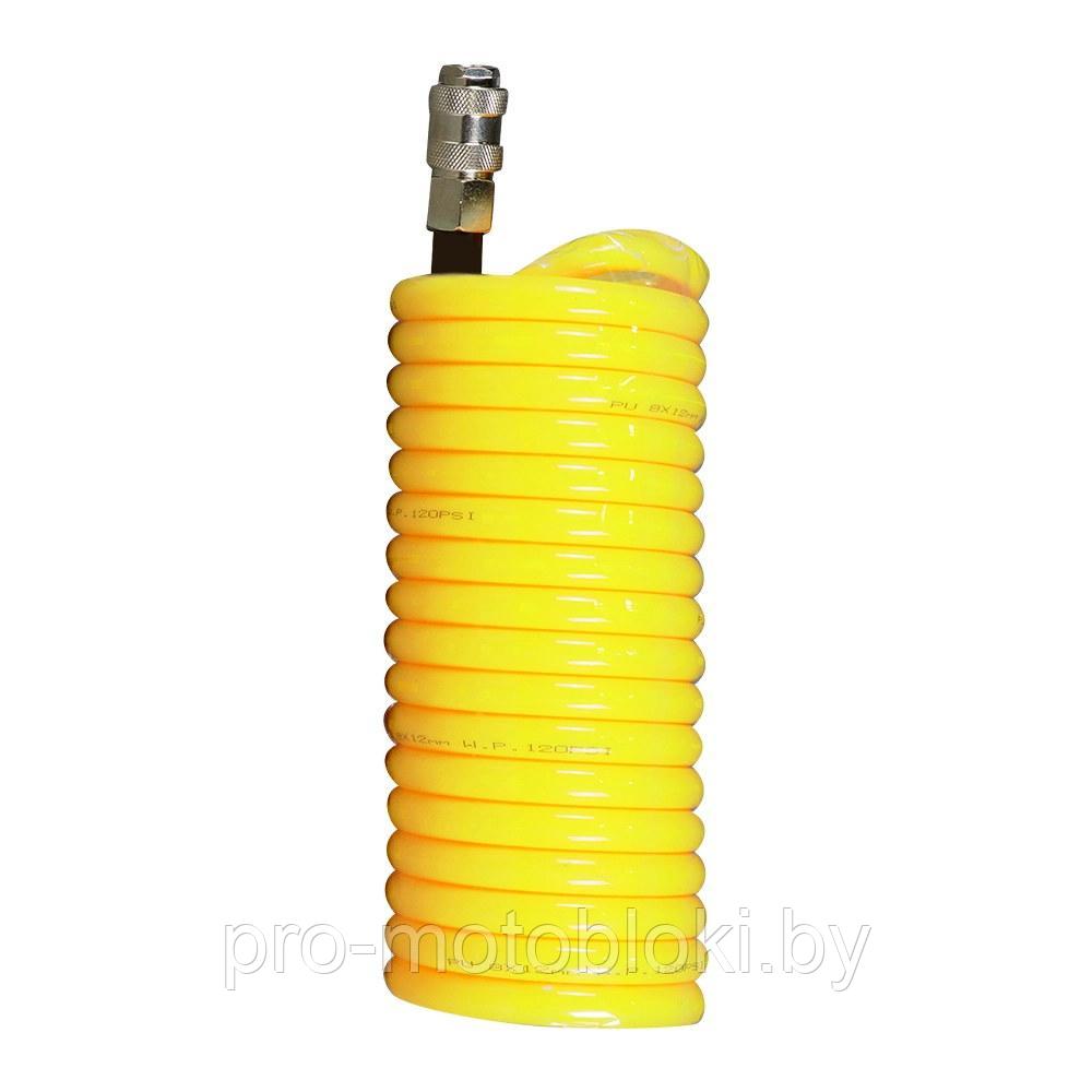 Шланг полиуретановый спиральный с фитингами FUBAG PU 6.5*10/13/5