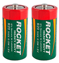Элемент питания солевой  R20 (упак.2 шт. - термопленка) ROCKET
