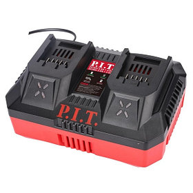 Зарядное устройство двухпортовое P.I.T., 20В/40В, 4.0А/2.5А, 220Вт, акб 20В/40В OnePower