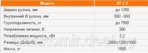 Приводной консольный разматыватель Мобипроф КР-7.5 (до 1250 мм; до 7,5 т) - фото 2 - id-p36804989