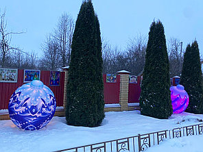 Надувной ёлочный шар с подсветкой, 2 м., фото 2