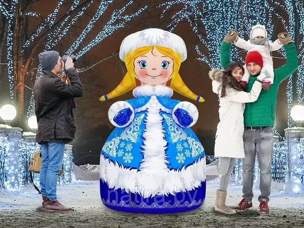 Надувная фигура Снегурочка стандарт 2.0, высота 2м.