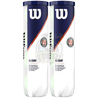 Мячи теннисные Wilson Roland Garros All Court (2x4 мяча в тубе) (арт. WRT116402)