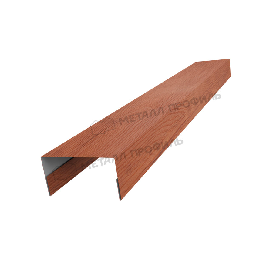 Металл Профиль Планка стойки забора 60мм 35х60 х 2000 (ECOSTEEL_T-12-Дуб-0.45)