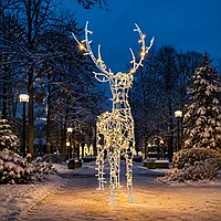 Олень 150 см Серия Каркас - световая уличная фигура