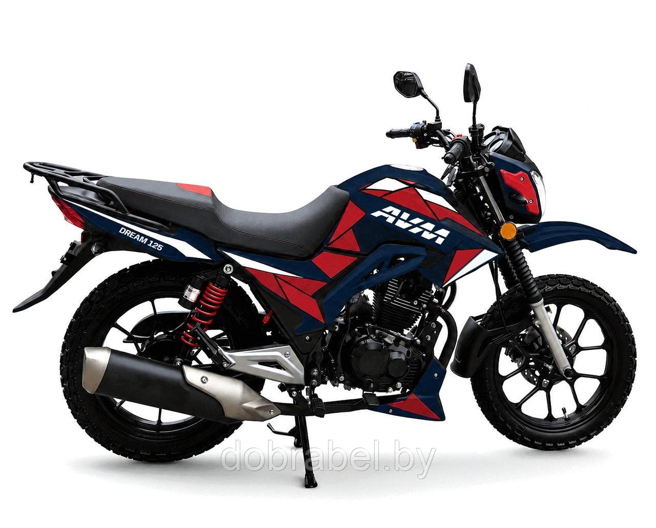 Мотоцикл AVM DREAM 125 сине-красный