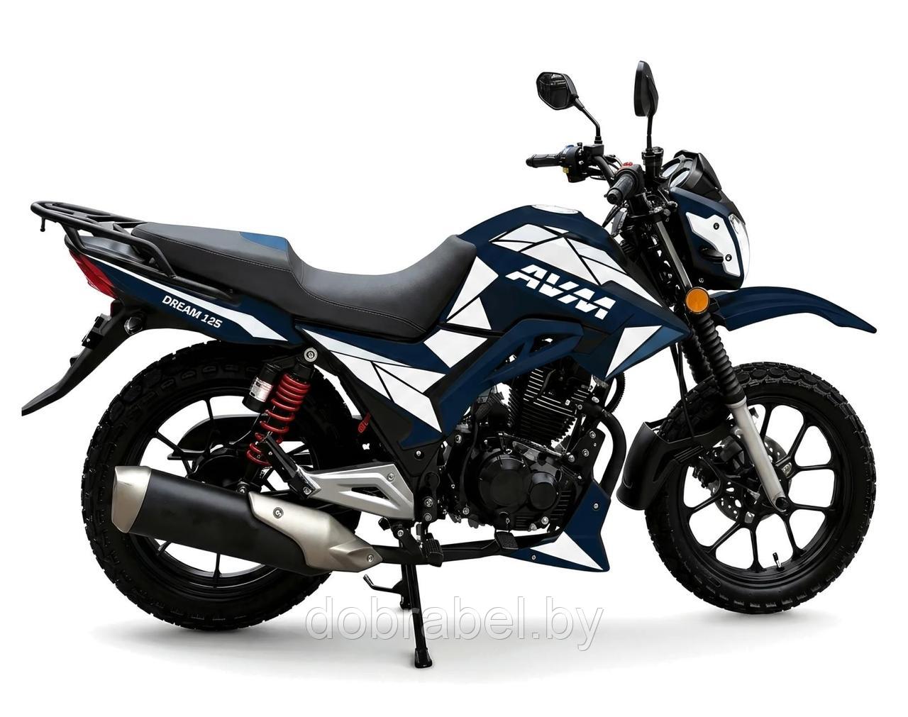 Мотоцикл AVM DREAM 125 сине-белый