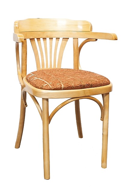 Кресло мягкое деревянное Роза Люкс (КМФ 206-01) лакированное