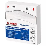 Покрытие на унитаз LAIMA UNIVERSAL 1/4 сложения плотностью 14 г/м2, 37 х 42,5 см, 100 шт, фото 4