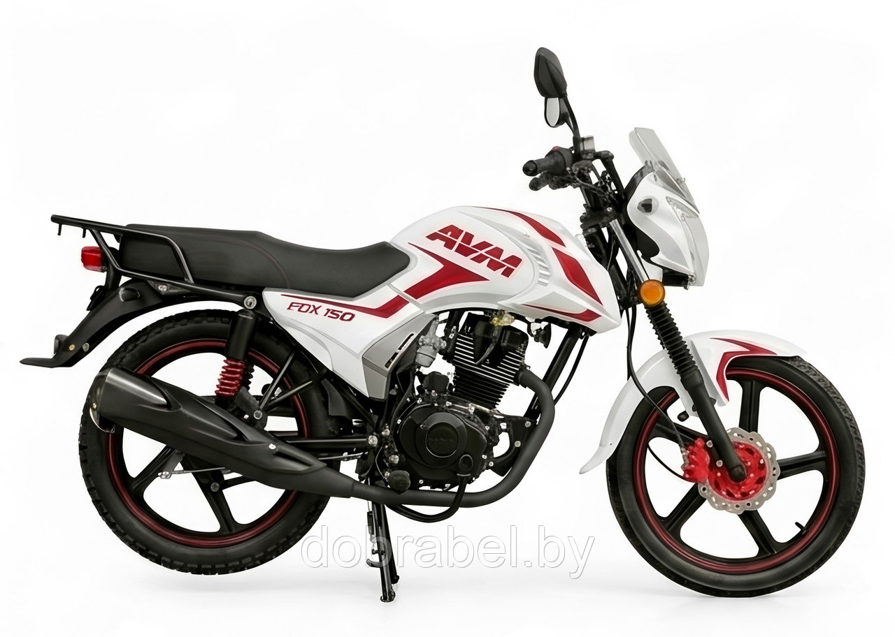 Мотоцикл AVM FOX 150 бело-красный