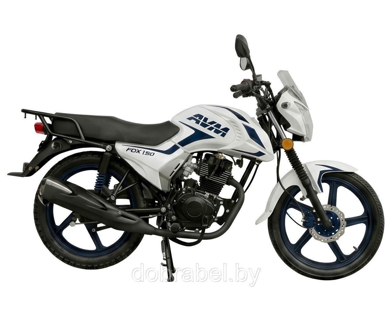 Мотоцикл AVM FOX 150 бело-синий