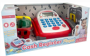 Детская касса со сканером, игровой набор касса с продуктами, свет, звук 023P-55