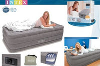 Intex 67952 Надувная кровать Ultra Plush Bed, размер 99x191x46 см (насос 220v)